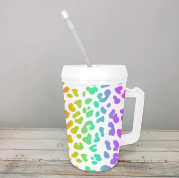 Oversized Colorful Leopard Cup